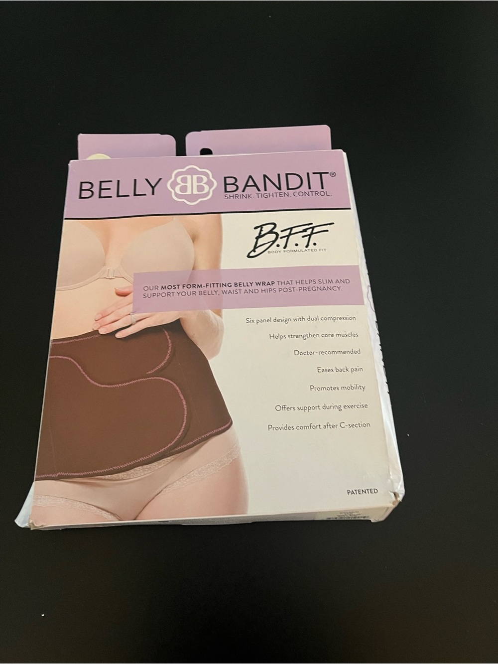 Belly Bandit Cream Belly Wrap with Pink Stitching New (Open Pack) Medium